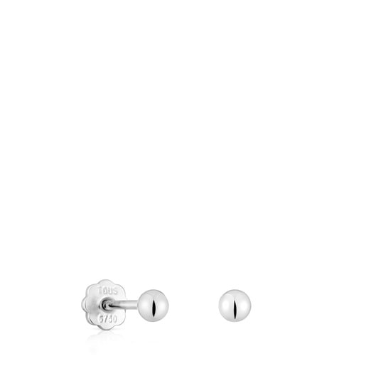 Σκουλαρίκια Basics 3 mm από λευκόχρυσο