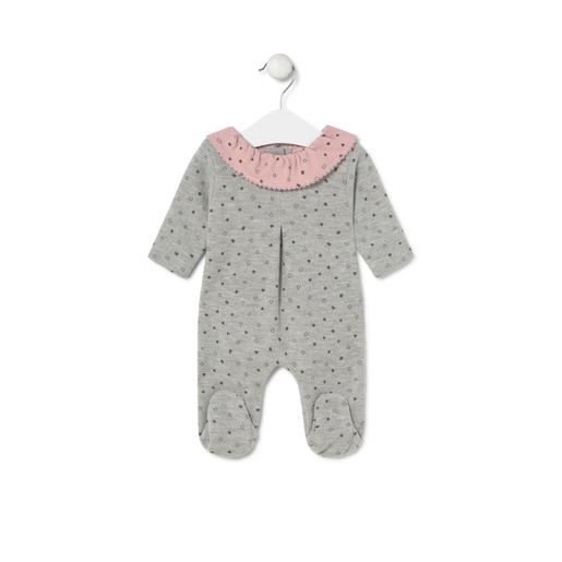 Baby playsuit in Mini grey