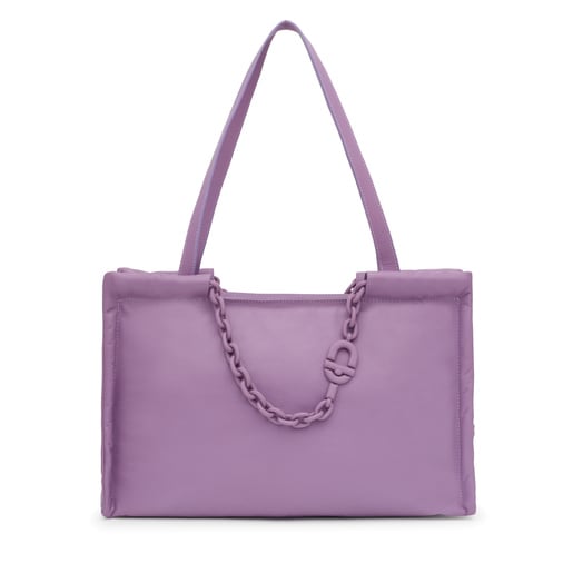 lilac-colored leather Shopping bag TOUS MANIFESTO