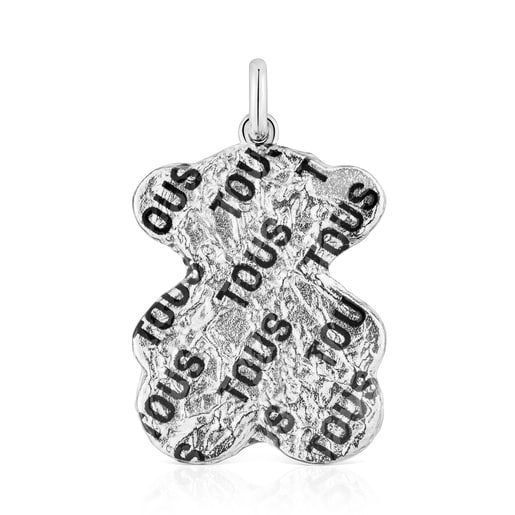 Silver and steel bear Pendant print Sweet Dolls