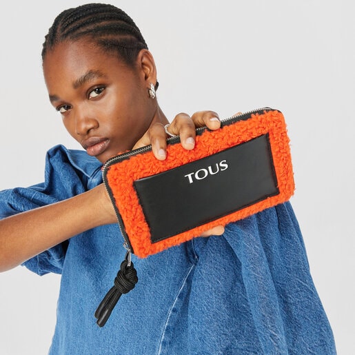 Orange TOUS Empire Fur Wallet