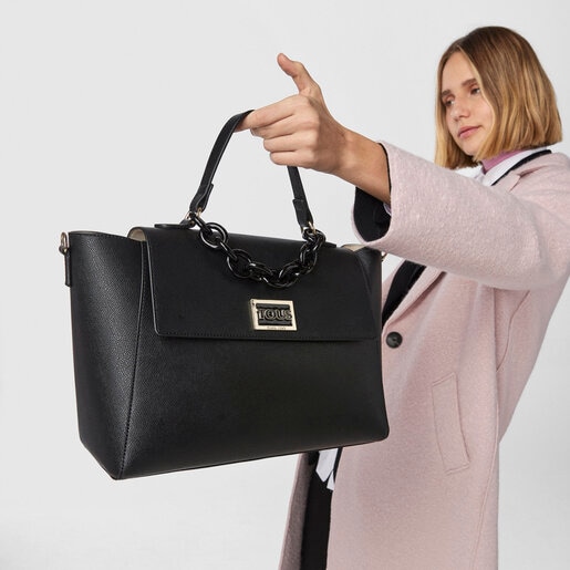 Городская черная сумка TOUS Funny большого размера