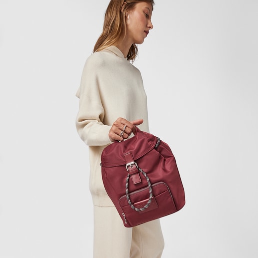 Маленький бордовый рюкзак Empire Soft Chain