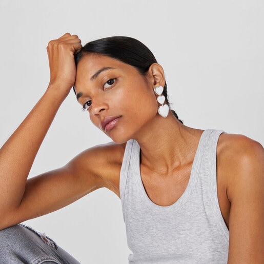 1/2 Aro de plata corazones Duna San Valentín