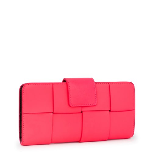 Medium fluorescent pink and brown TOUS Damas Wallet