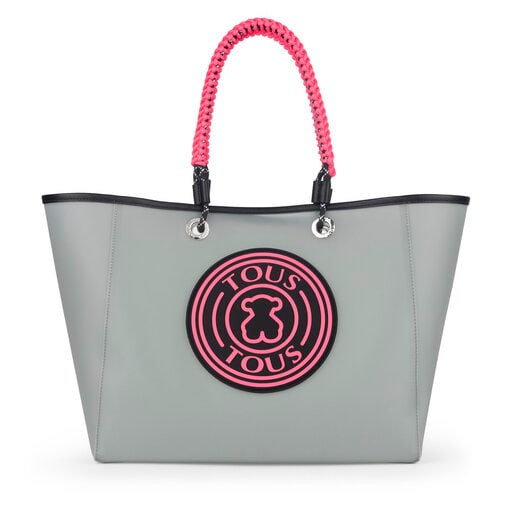 Tote bag grande TOUS Rubber cinzenta