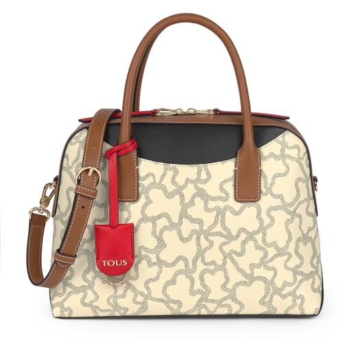 Bowling-Tasche Kaos Icon mehrfarbig in Beige und Rot