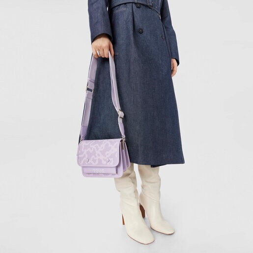 モーブカラーのスモール・クロスボディバッグ Kaos Pix Audree