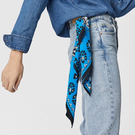 Foulard bandana TOUS Gems bleu