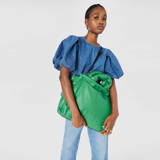 Sac TOUS Cloud grand en cuir vert