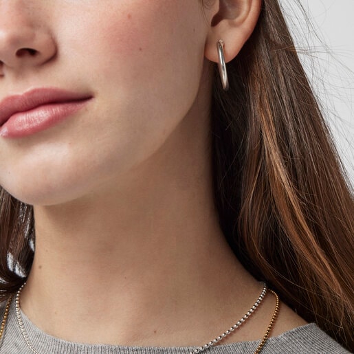 TOUS Basics small Earrings in Silver | TOUS