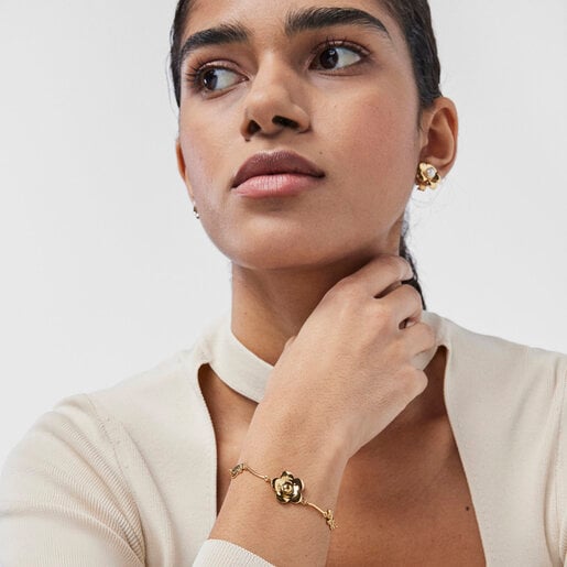 צמיד פרחים ועלים פריג'ל ורמייל צהוב