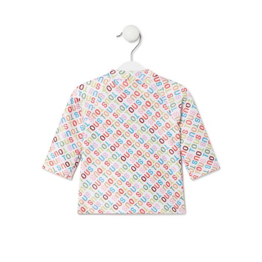 Long-sleeved beach t-shirt in Logo multicolour