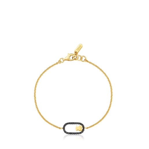 Pulsera cadena con espinelas y baño de oro 18 kt sobre plata Camille