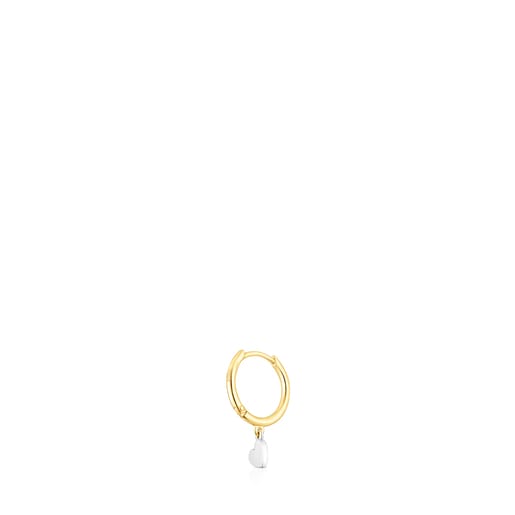 Boucle d’oreille anneau avec motif cœur TOUS Basics en or