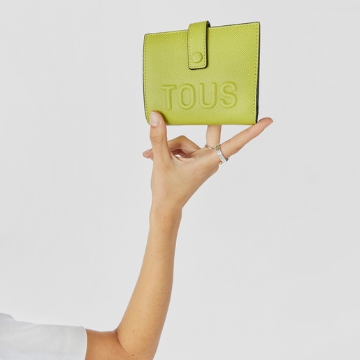 Lime green TOUS La Rue Pocket Card wallet | TOUS