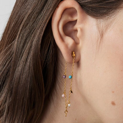 Silver Vermeil Cool Joy Earring with Gemstones | TOUS