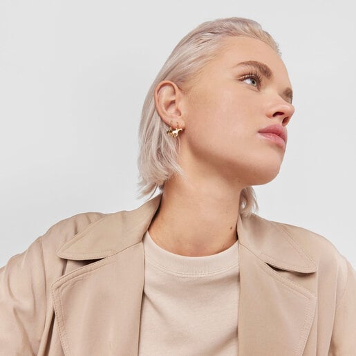 Arete Save jirafa con baño de oro 18 kt sobre plata