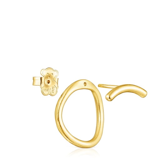 Pendientes círculo de plata vermeil Hav