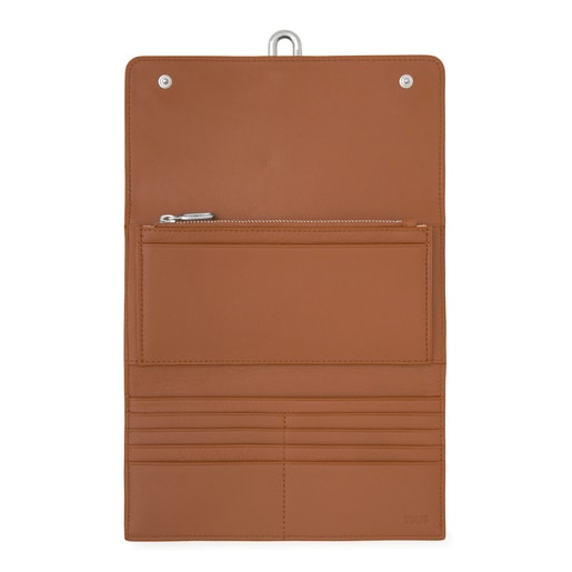 محفظة كبيرة الحجم باللون الجملي من التشكيلة TOUS Hold