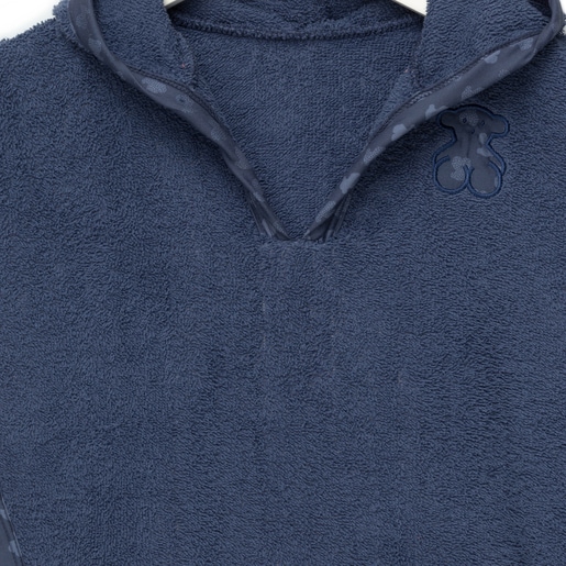 Poncho de playa Multiosos azul marino