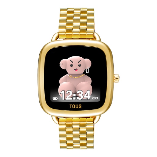 Rellotge smartwatch amb braçalet d'acer IPG daurat D-Connect