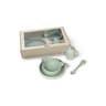 4-piece silicone tableware set in Zoe green