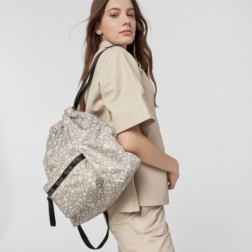 Beige-gray Kaos Mini Sport Flat Backpack