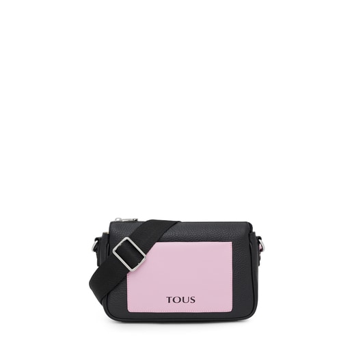 Small black and mauve leather TOUS Empire Crossbody bag