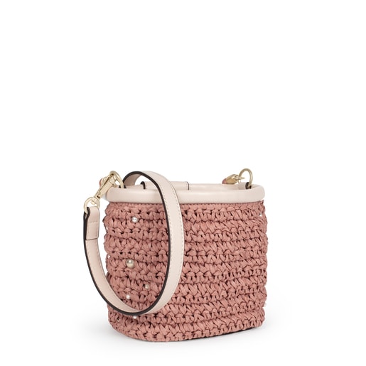 Small pink and beige TOUS Craft Bucket bag