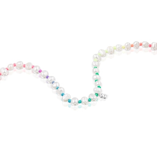 Colar em nylon multicolor com pérolas TOUS Joy Bits