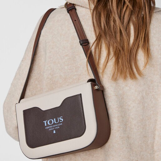 Sac à bandoulière TOUS Essential beige et marron