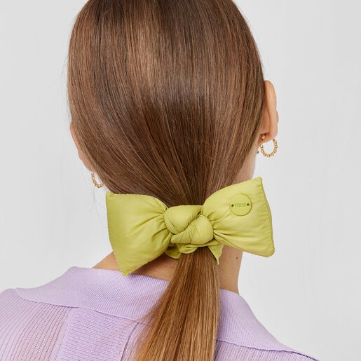 Lime green TOUS Cloud Scrunchie Hair tie