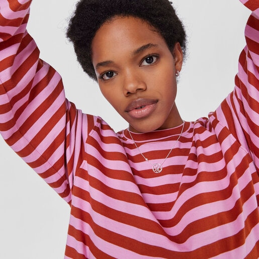 Серебряное ожерелье Silueta с жемчугом