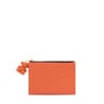 Πορτοφολάκι-θήκη καρτών TOUS La Rue New σε πορτοκαλί χρώμα