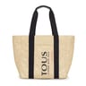 Large beige nylon Kaos Mini Evolution Tote bag