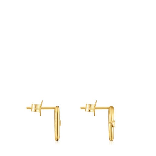 Hold Oval small 12 mm gold Earrings