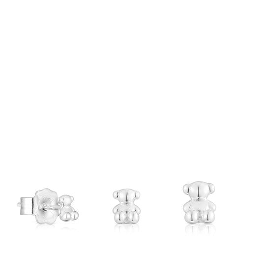 Set of silver Bold Bear earrings | TOUS