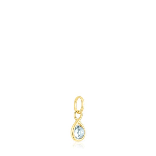 Silver vermeil Pendant with topaz Alma Motif