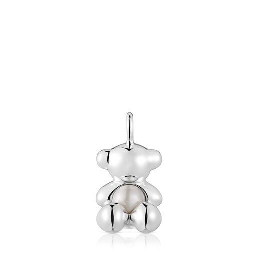 Medium bear Pendant in silver and mother-of-pearl Bold Bear