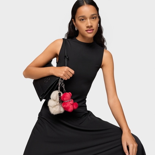 Burgundy Key ring Bold Bear Velvet