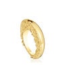 Ring with 18kt gold plating over silver Dybe