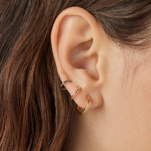 Dark Silver, Silver Vermeil and Rose Silver Vermeil Hold Earring