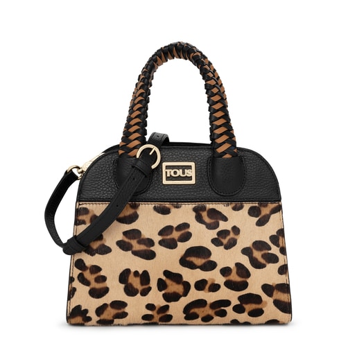 Sac city TOUS Script Premium petit en cuir noir