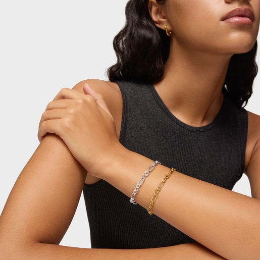 18kt gold plating over silver Ring bracelet Sweet Dolls