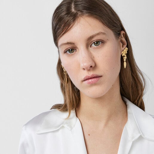 Short Silver Vermeil Fragile Nature Earrings