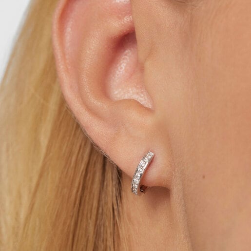 Aros Les Classiques de Oro blanco con Diamantes