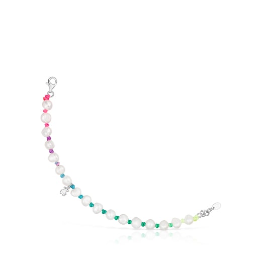 Multicolored nylon TOUS Joy Bits bracelet with pearls
