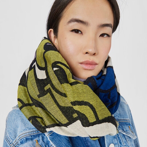 Foulard de jacquard azul TOUS Vera