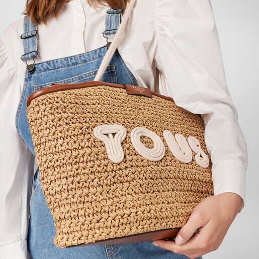 Brown and beige TOUS Craft Tote bag